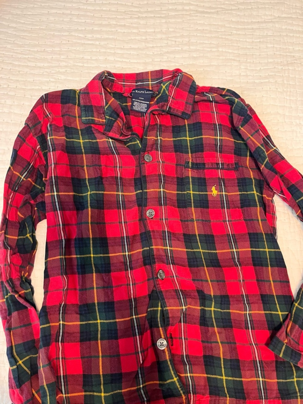 Polo Ralph Lauren Red Green Plaid pajamas